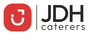 JDH caterers logo, script
